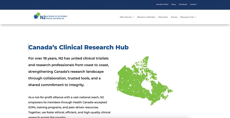 N2 Network of Networks Website page