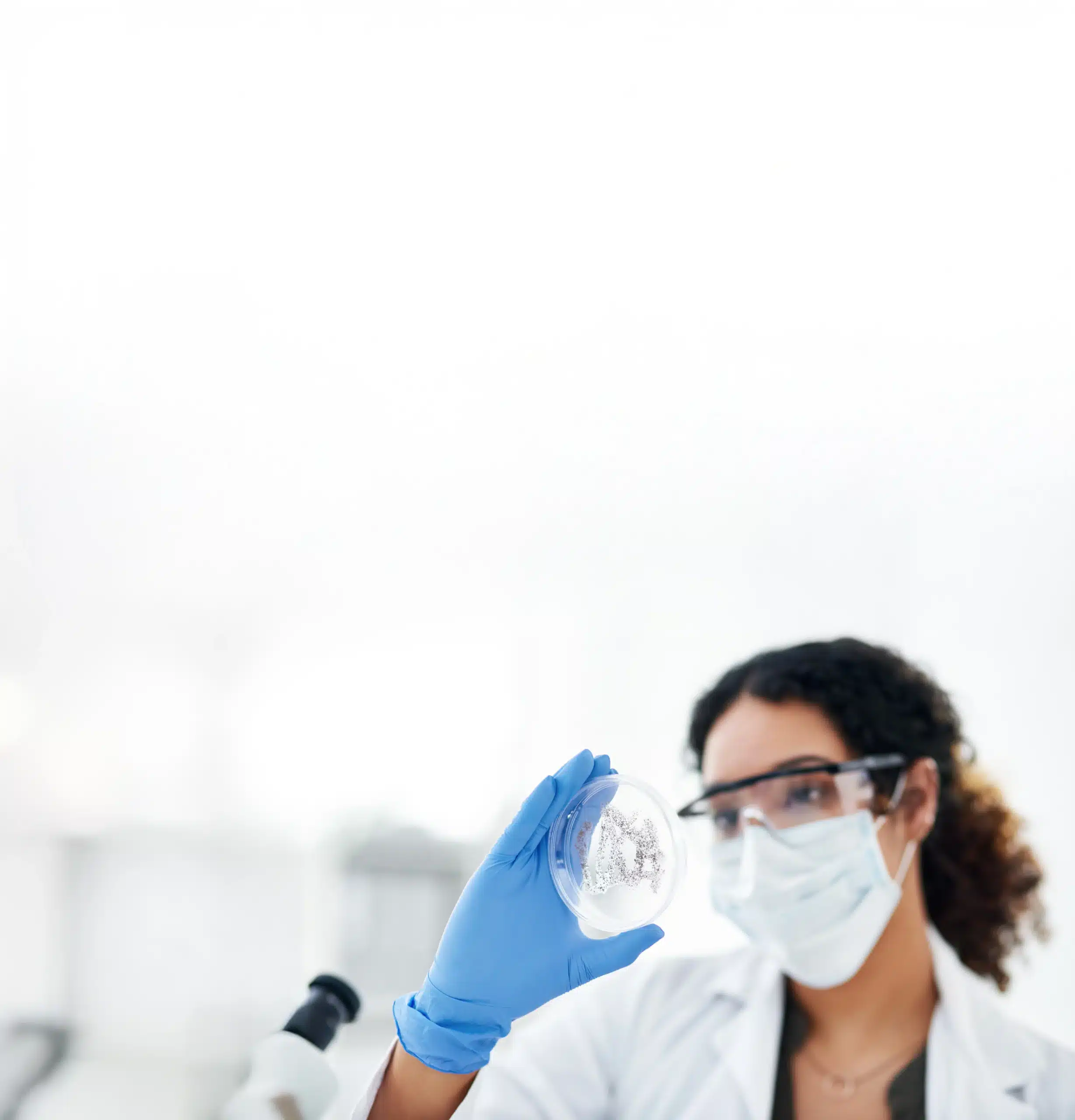 science-research-woman-with-sample-glass-medical-development-virus-inspection-ppe-biotech-test-scientist-mask-vaccine-innovation-health-study-bacteria-growth-lab